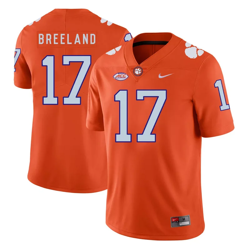 Clemson Tigers 17 Bashaud Breeland Orange College Jersey
