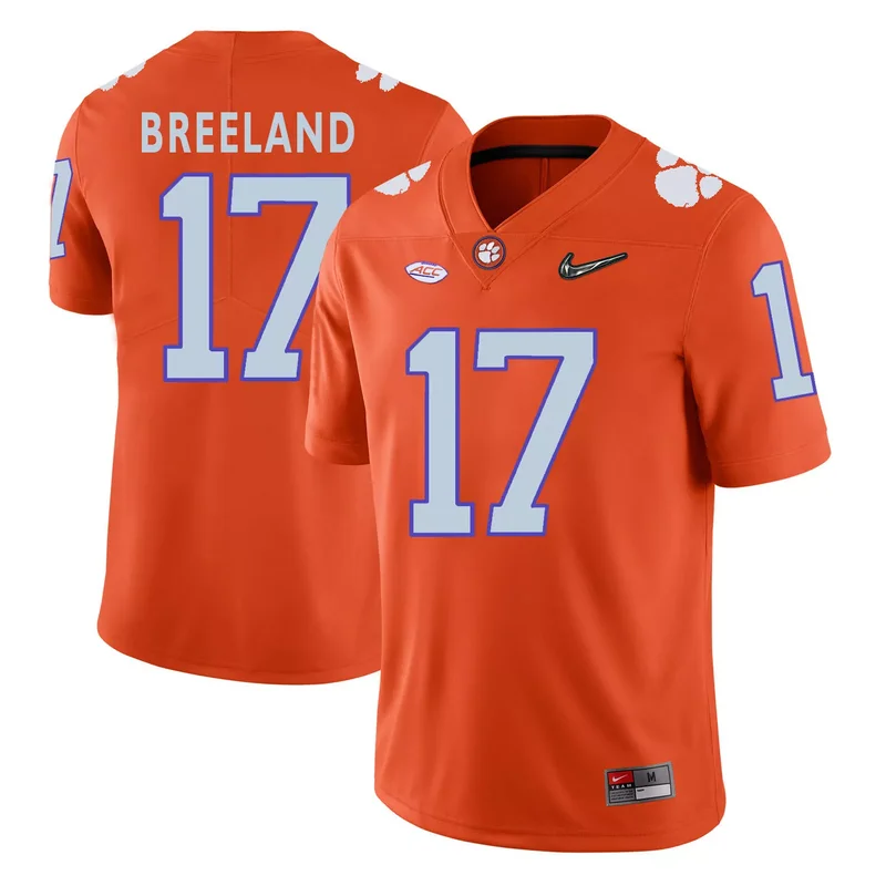 Clemson Tigers 17 Bashaud Breeland Orange College Jersey - Image 2