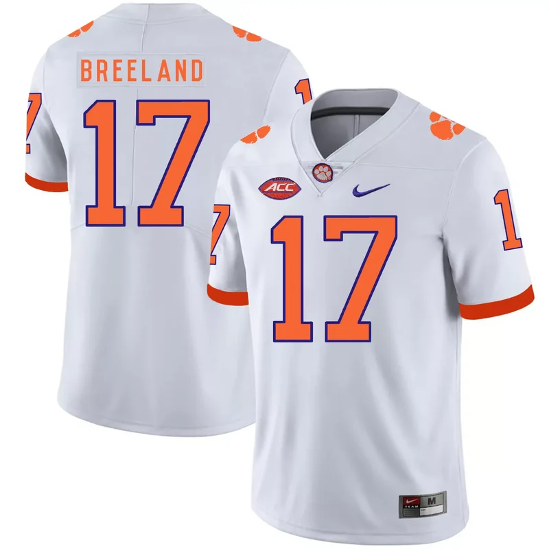 Clemson Tigers 17 Bashaud Breeland Orange College Jersey - Image 4