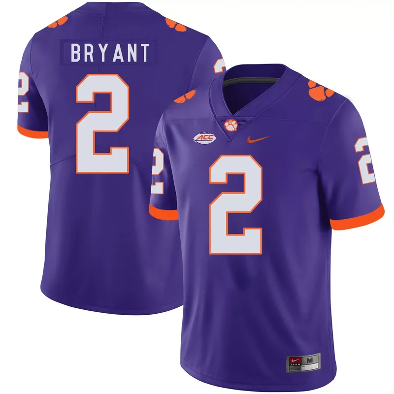 Clemson Tigers 19 Charone Peake Purple College Jersey - Image 5