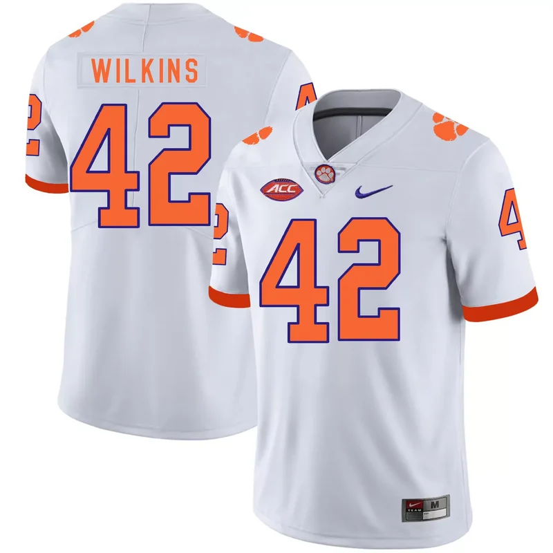 Clemson Tigers 42 Stephone Anthony Orange With Diamond Logo College Jersey - Image 3