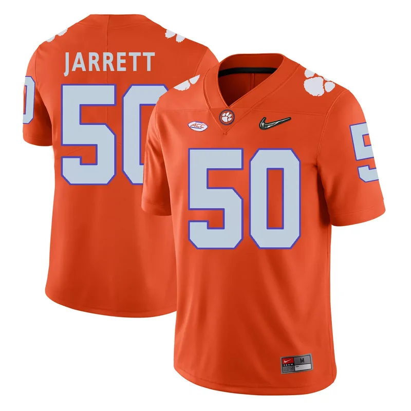 Clemson Tigers 50 Grady Jarrett Orange With Diamond Logo College Jersey