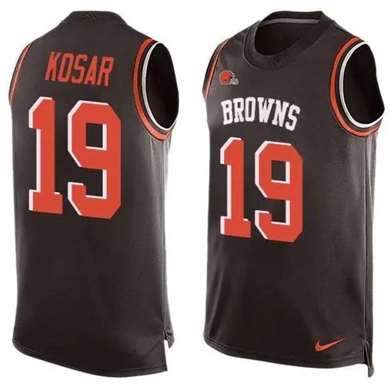 Cleveland Browns #19 Bernie Kosar Black Men's Stitched 2016 Salute to Service Jersey - Image 3