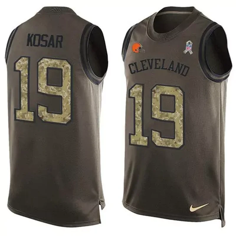Cleveland Browns #19 Bernie Kosar Black Men's Stitched 2016 Salute to Service Jersey - Image 5