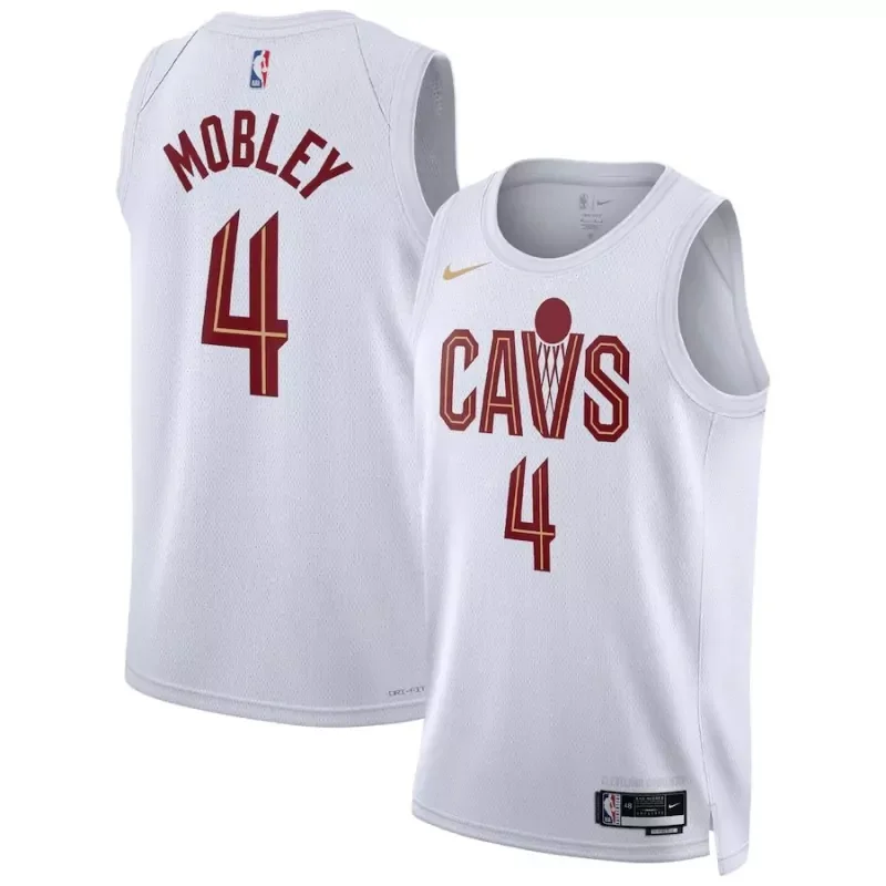 cleveland cavaliers #4 evan mobley unisex 202223 association edition white Basketball jersey
