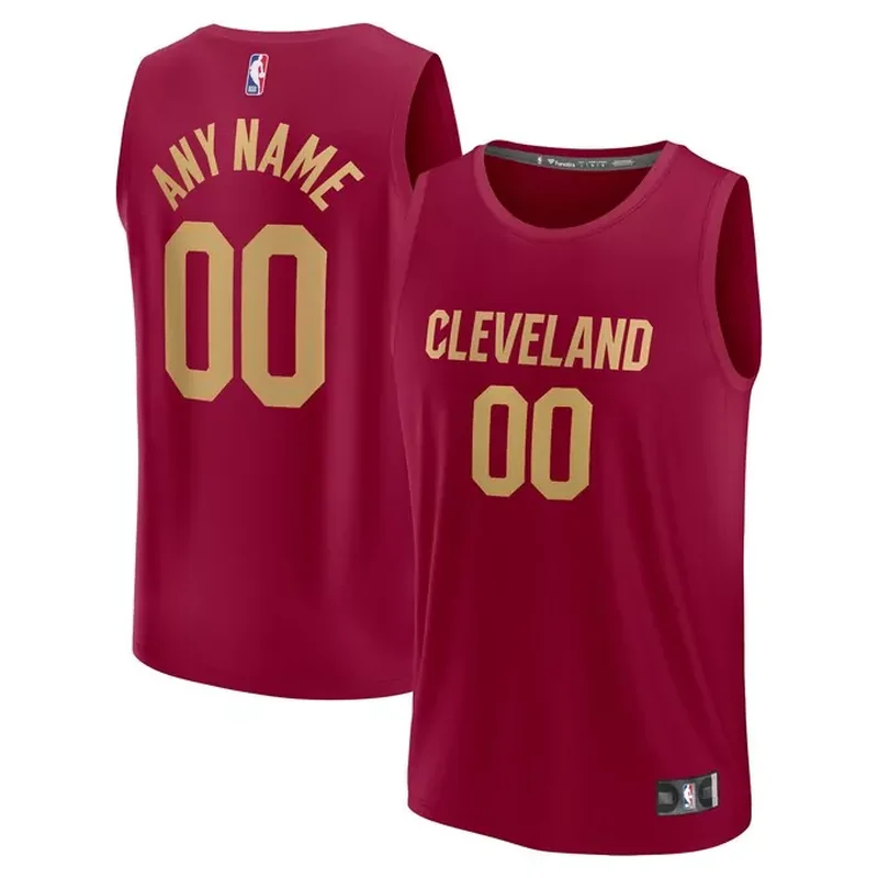 Cleveland Cavaliers Fast Break Custom Jersey Wine Icon Edition