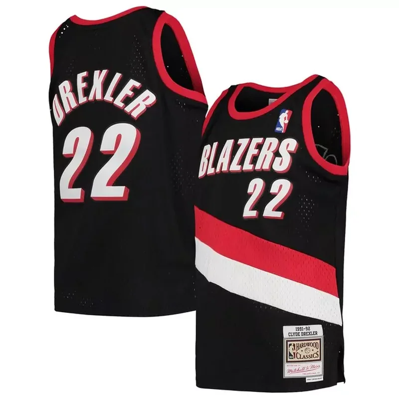Clyde Drexler Portland Trail Blazers 1991/92 Classics Jersey Black