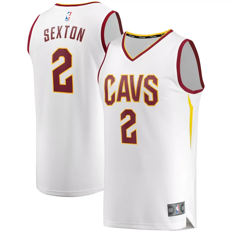 Collin Sexton Cleveland Cavaliers Fast Break Player Jersey - Black - Statement Edition NBA - Image 2