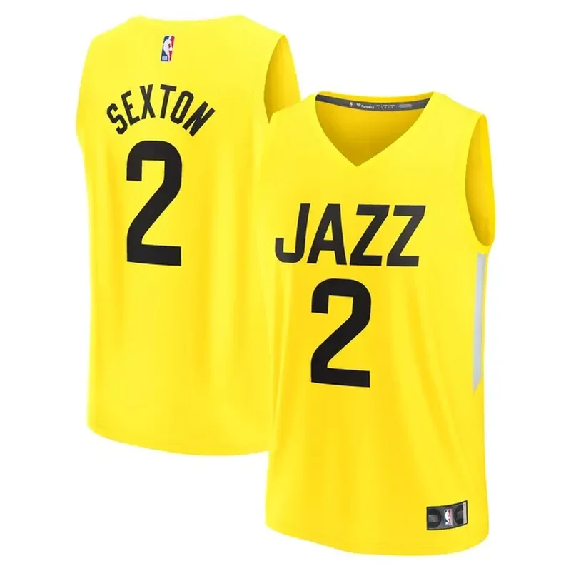 Collin Sexton Utah Jazz Fast Break Player Jersey Icon Edition Yellow