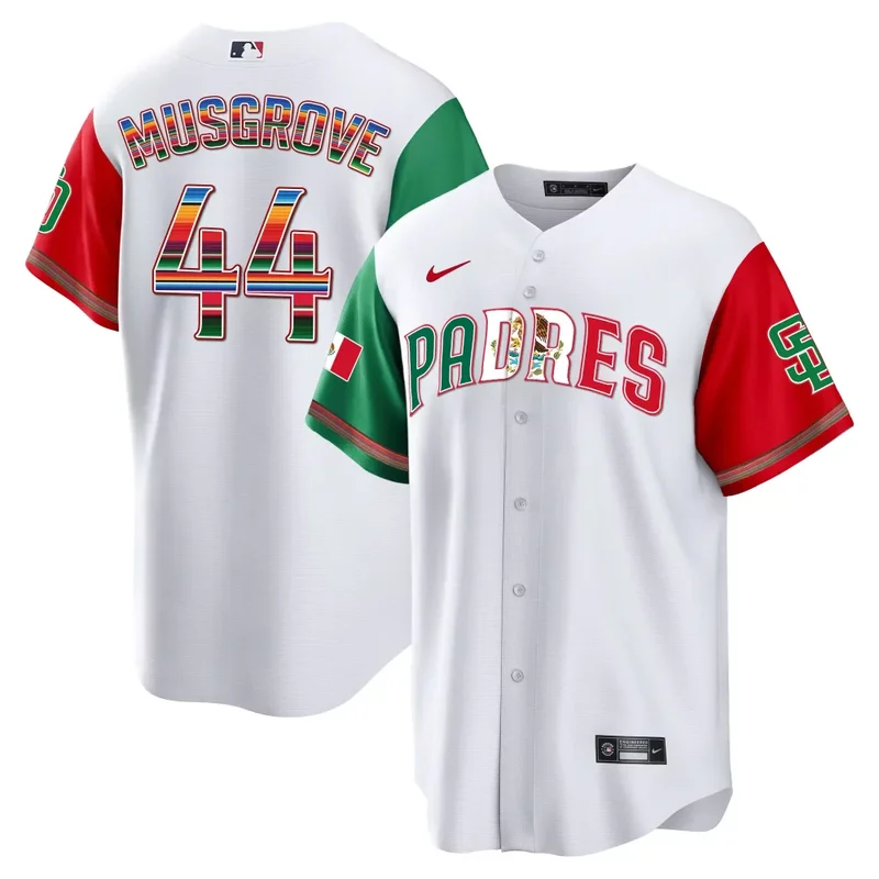 Color Sleeves Manny Machado San Diego Padres Mexico Cool Base Limited Jersey V2 All Stitched - Image 4