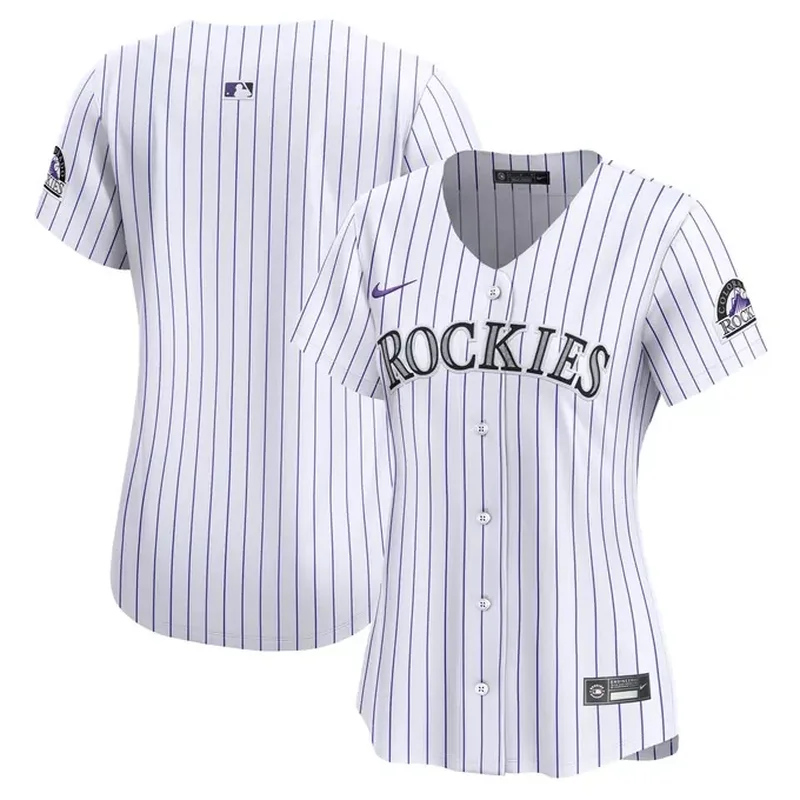 Colorado Rockies Home Custom Jersey White - Image 3