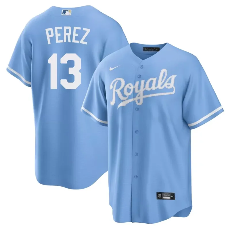Cool Base Bobby Witt Jr Kansas City Royals Light Blue Jersey All Stitched - Image 2