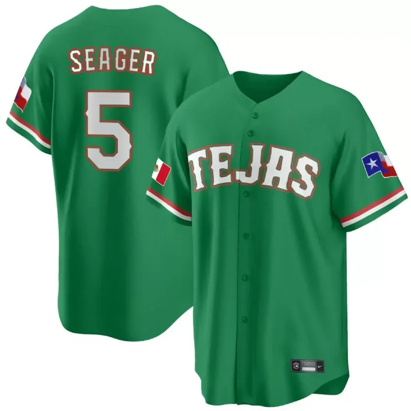 Cool Base Corey Seager Texas Rangers Mexican Green Collection Jersey All Stitched