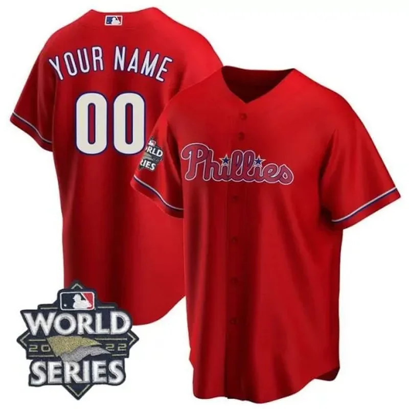 Cool Base Cream Philadelphia Phillies 2022 World Series Custom Jersey All Stitched - Image 3