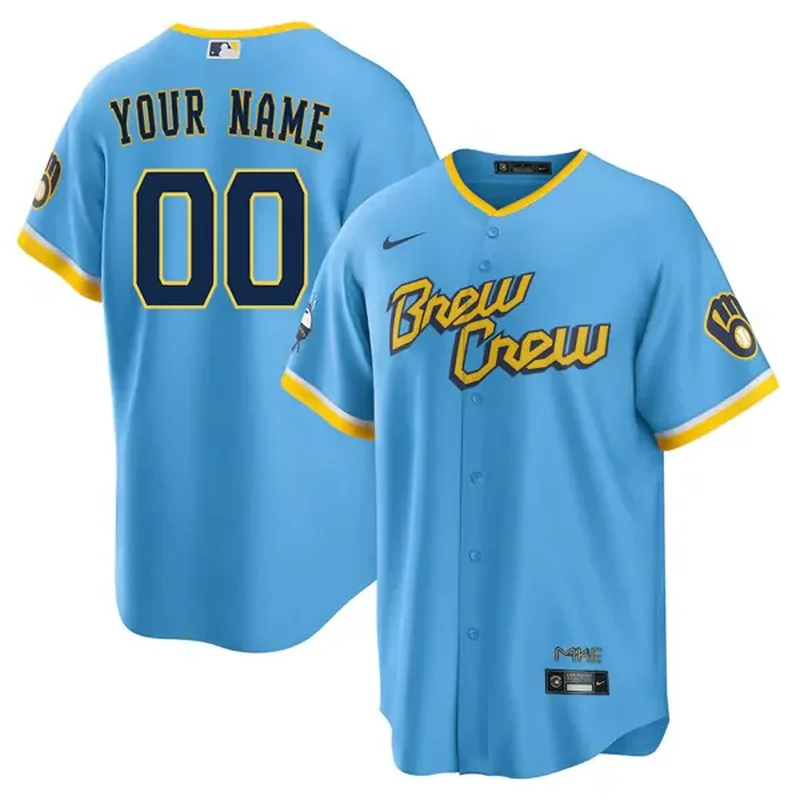 Cool Base Milwaukee Brewers City Connect Custom Jersey All Stitched
