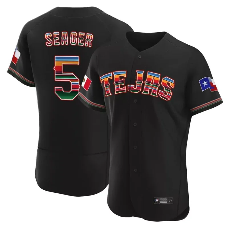 Cool Base Nathaniel Lowe Texas Rangers Mexican Black Collection Jersey All Stitched - Image 4
