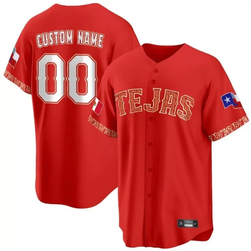Cool Base Texas Rangers Mexican Heritage Night Custom Jersey All Stitched