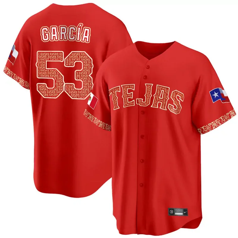 Cool Base Texas Rangers Mexican Heritage Night Custom Jersey All Stitched - Image 3