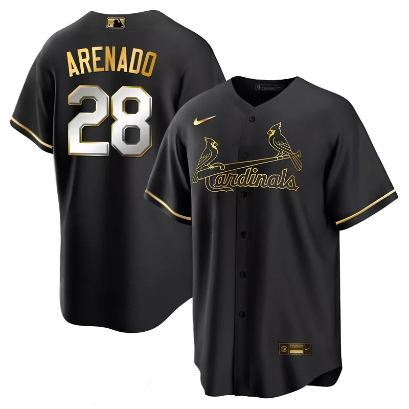 Flex Black Lars Nootbaar st. louis cardinals Black Gold jersey all stitched - Image 3