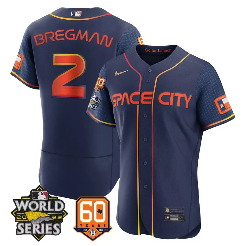 Cool Black Space Justin Verlander Astros 2022 World Series 60th Patch Jersey All Stitched - Image 4