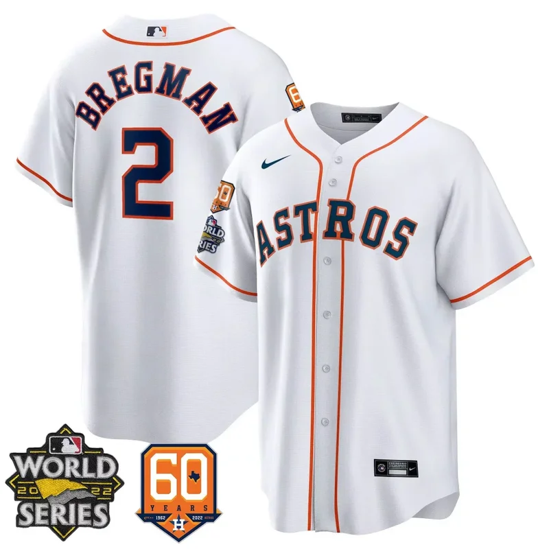Cool Home Jeremy Pena Astros 2022 World Series 60th Patch Jersey All Stitched - Image 2