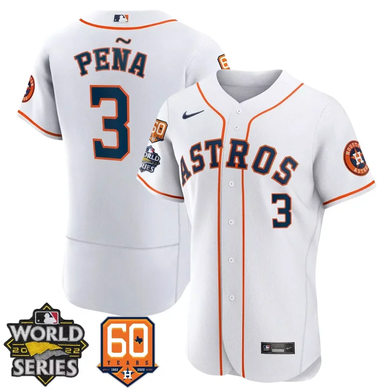 Cool Space City Jos Altuve Astros 2022 World Series 60th Patch Jersey All Stitched - Image 5