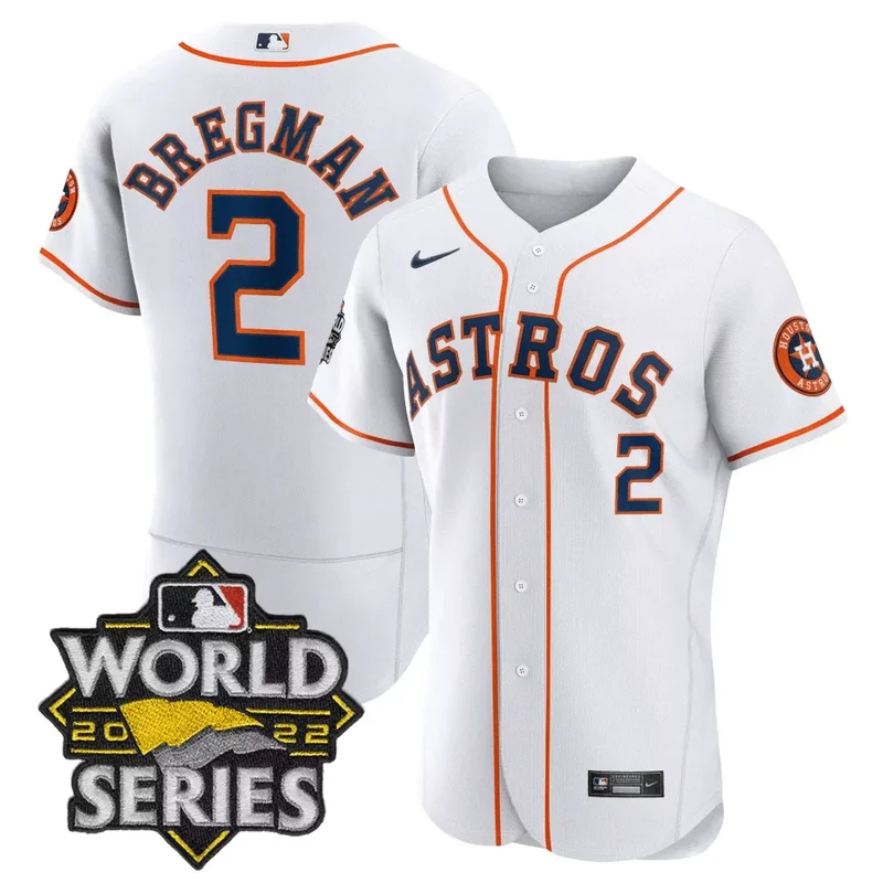 Cool White Cristian Javier Houston Astros 2022 World Series Player Jersey All Stitched - Image 4