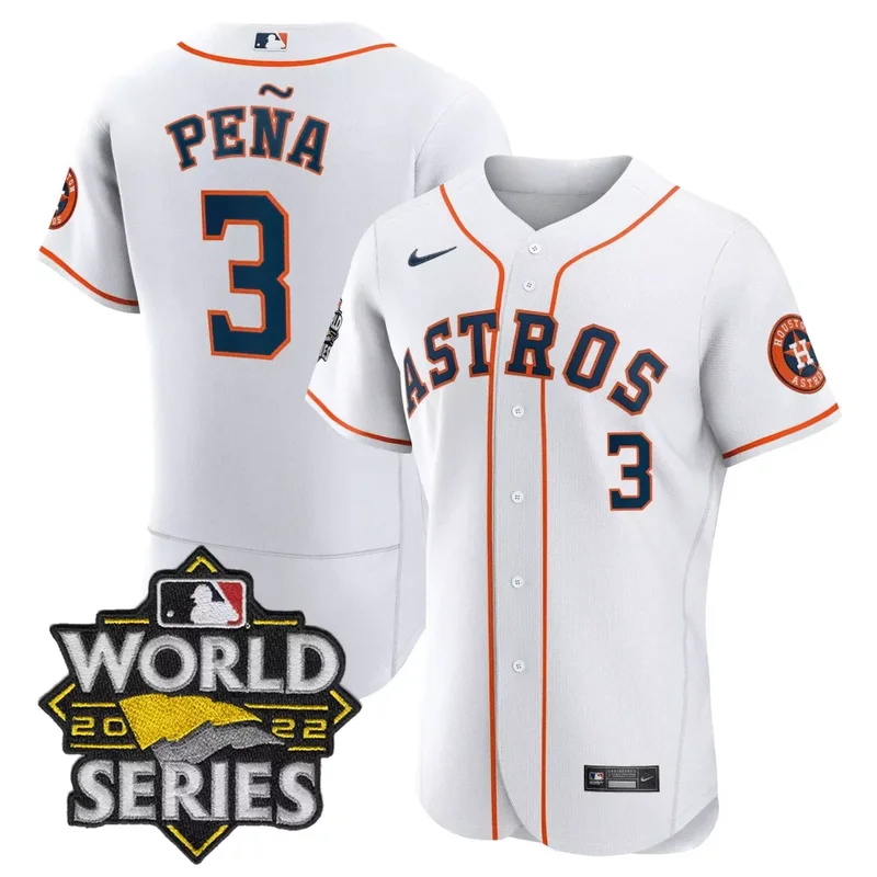 Cool White Cristian Javier Houston Astros 2022 World Series Player Jersey All Stitched - Image 3
