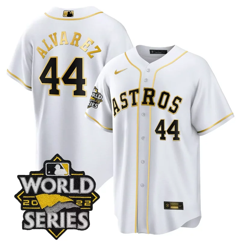 Cool White Yordan lvarez Houston Astros 2022 World Series Player Jersey All Stitched