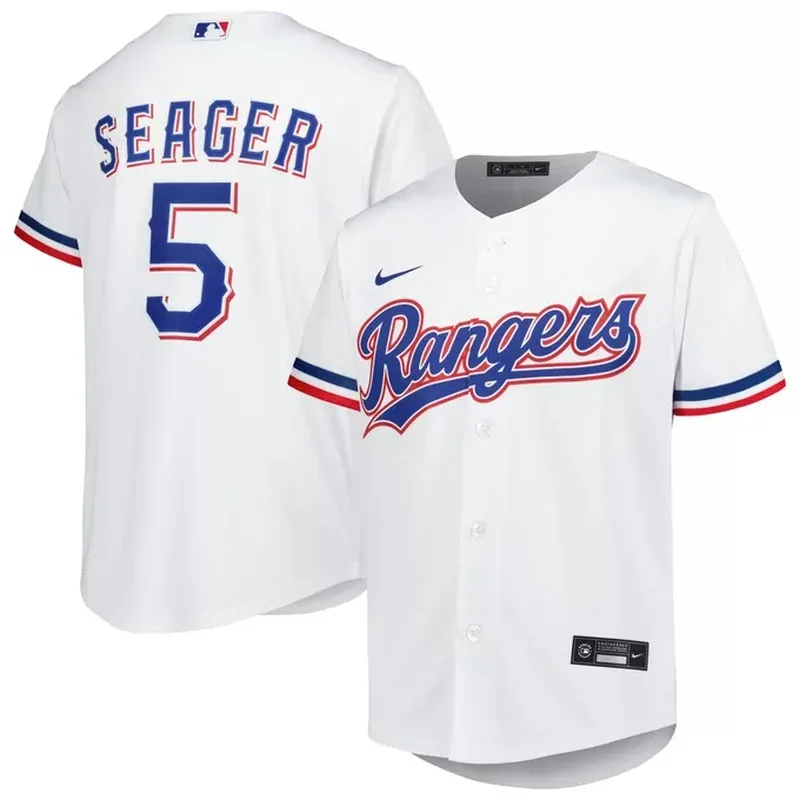 Corey Seager Texas Rangers Womens Home Player Jersey White - Image 3