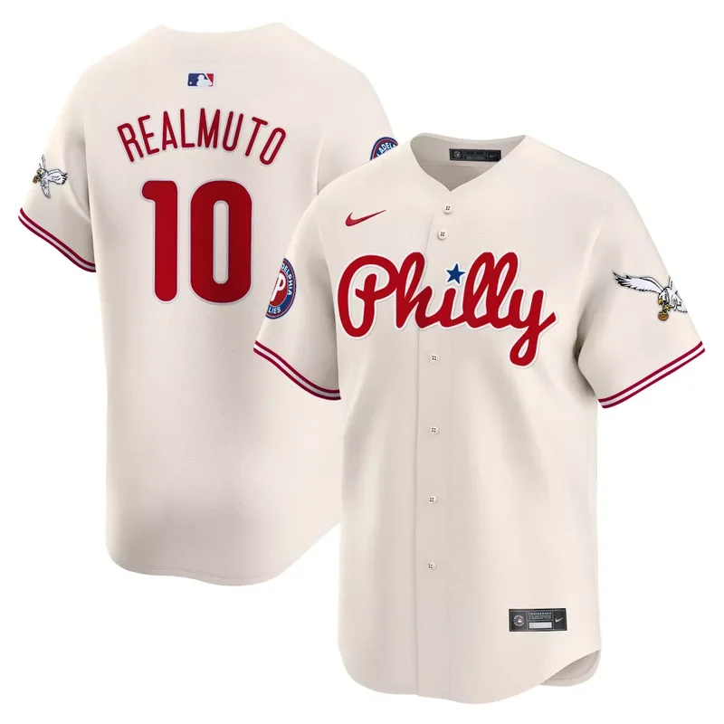 Cream Alec Bohm Phillies Eagles Vapor Premier Limited Jersey All Stitched - Image 4