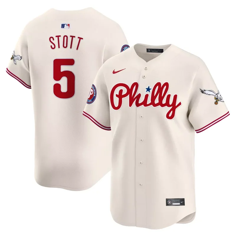 Cream Alec Bohm Phillies Eagles Vapor Premier Limited Jersey All Stitched - Image 3