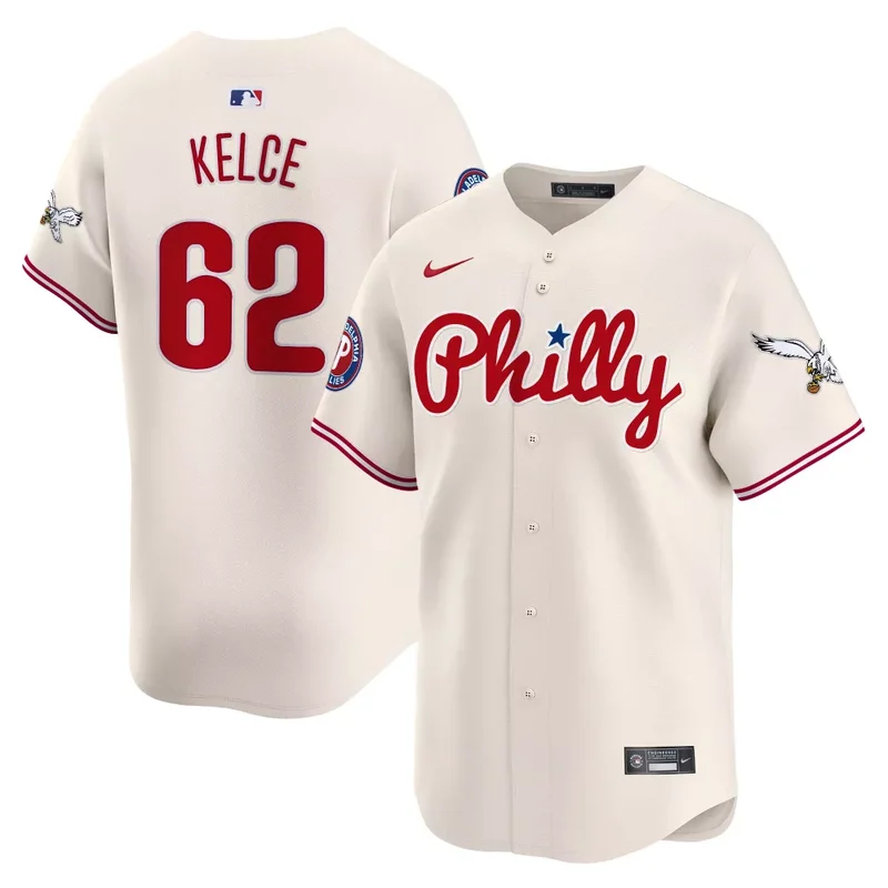 Cream Alec Bohm Phillies Eagles Vapor Premier Limited Jersey All Stitched - Image 5