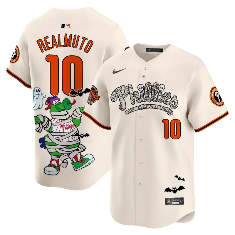 Cream Bryson Stott Unisex Phillies Phanatic Halloween Vapor Jersey Printed - Image 2