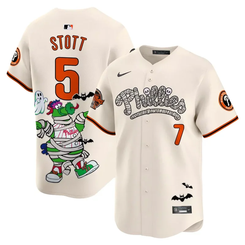 Cream Bryson Stott Unisex Phillies Phanatic Halloween Vapor Jersey Printed