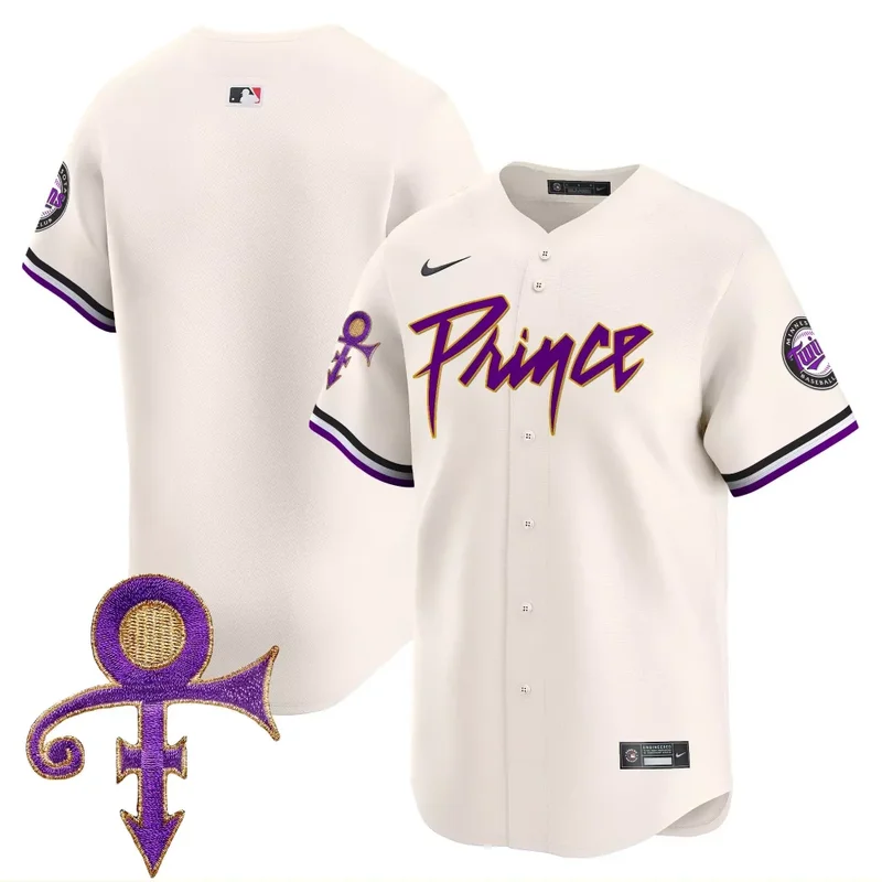 Cream Carlos Santana Minnesota Twins Prince Patch Vapor Premier Limited Jersey All Stitched - Image 3