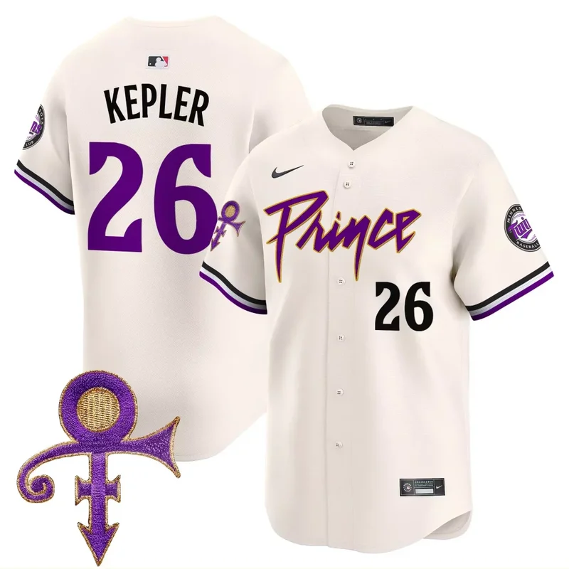 Cream Carlos Santana Minnesota Twins Prince Patch Vapor Premier Limited Jersey All Stitched - Image 2