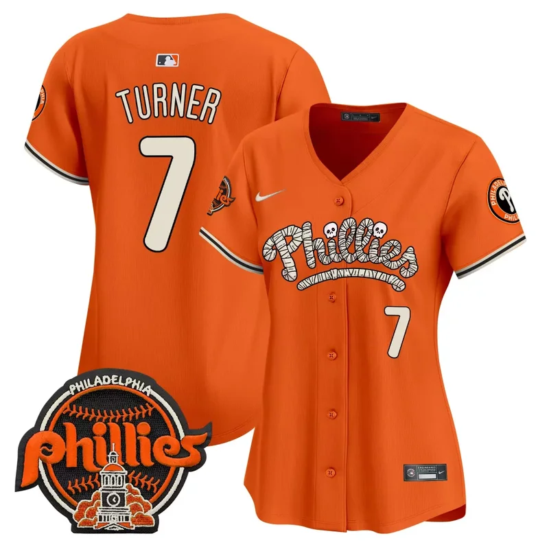 Cream Phanatic Phillies Halloween Vapor Premier Limited Jersey All Stitched - Image 5
