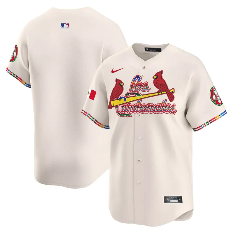 Cream Team st. louis cardinals fiesta cardenales jersey all stitched