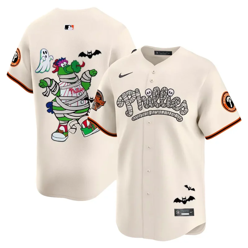 Cream Team Unisex Phillies Phanatic Halloween Vapor Jersey Printed