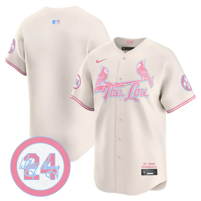 Light Blue Team st. louis cardinals armed forces day jersey all stitched - Image 2