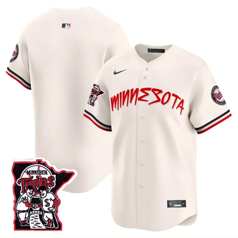 Cream Willi Castro Minnesota Twins Shaking Hands Patch Vapor Premier Limited Jersey All Stitched - Image 4