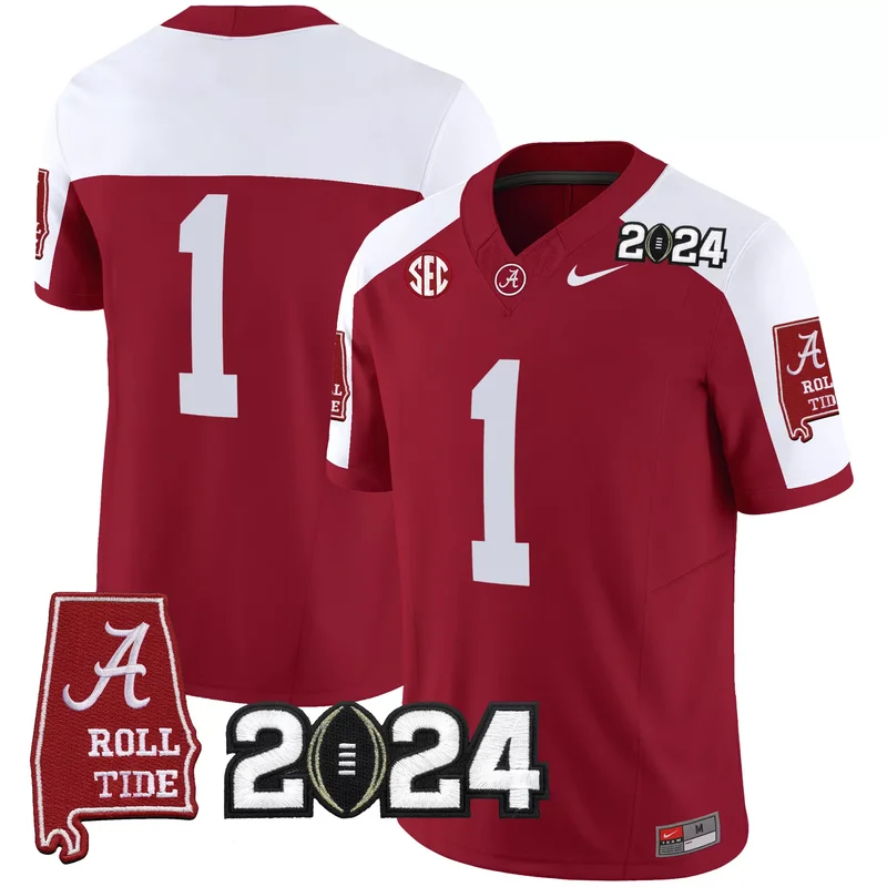 Crimson Alternate #1 Team alabama crimson tide 2024 jersey all stitched