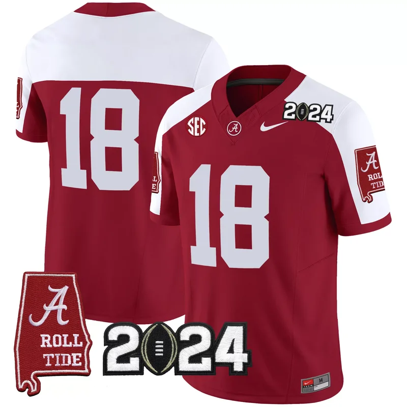 Inverted Jalen Milroe alabama crimson tide jersey alabama map all stitched - Image 4