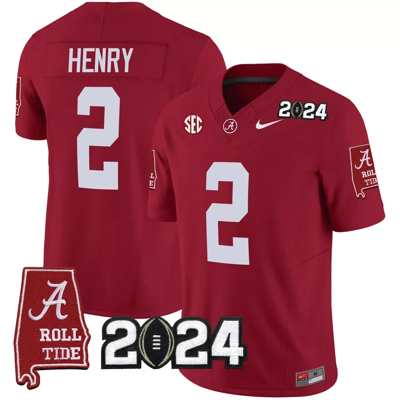 Crimson Derrick Henry alabama crimson tide 2024 jersey all stitched