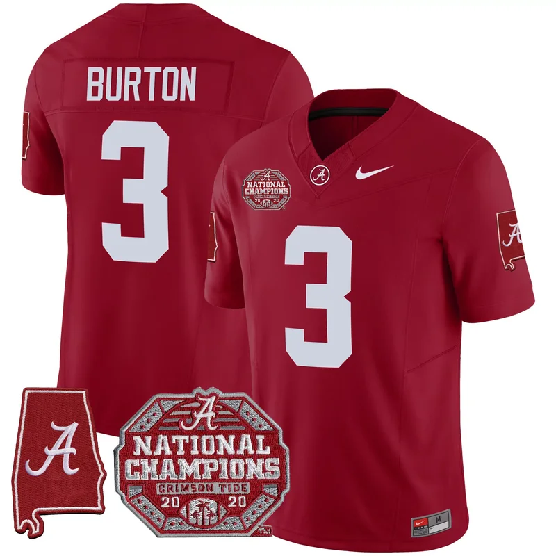Crimson Jermaine Burton alabama crimson tide jersey all stitched