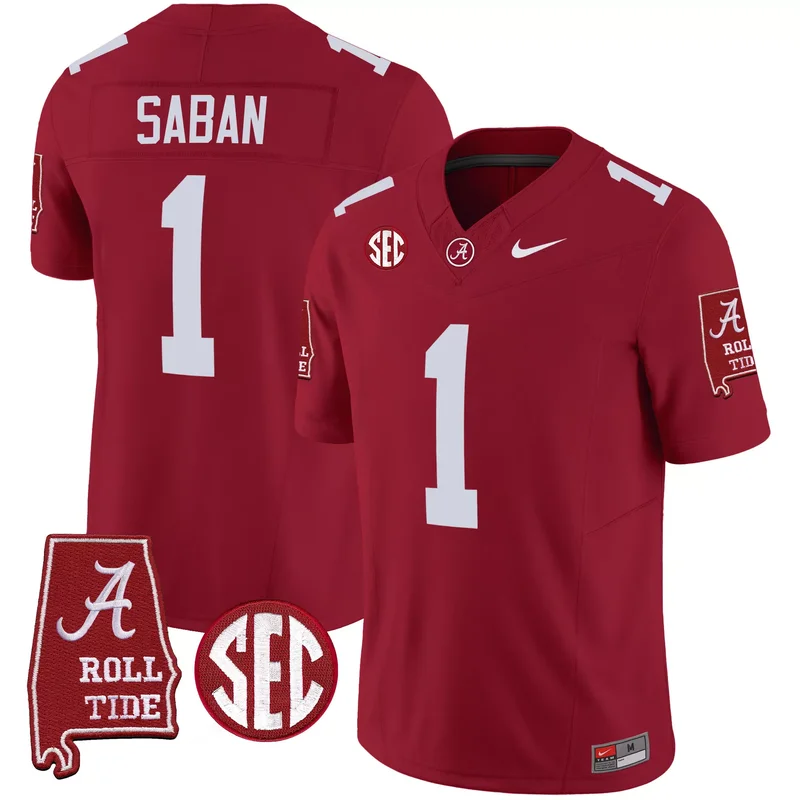 Gray SEC Graduate Map alabama crimson tide 2023 custom jersey all stitched - Image 5