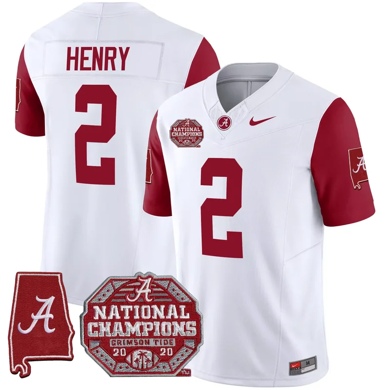 Crimson Sleeves Derrick Henry alabama crimson tide jersey all stitched