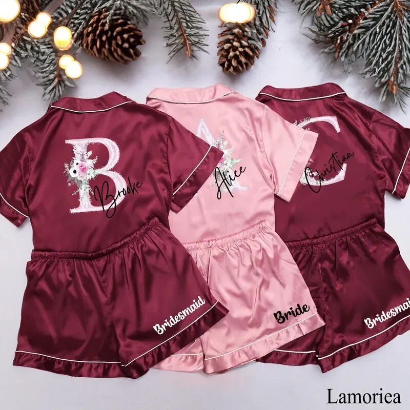 Customized Christmas Matching Bridesmaid Proposal Pjs Sets Pajamas Bridal Shower Family Pyjamas Party
