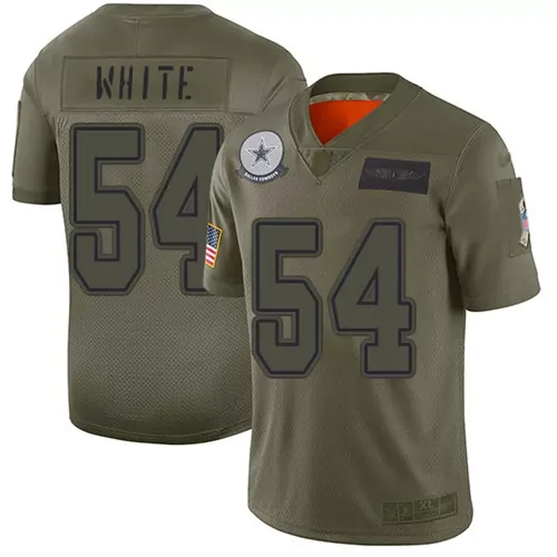Dallas Cowboys #54 Randy White Black Men's Stitched 2016 Salute To Service Jersey - Image 2